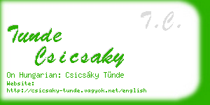tunde csicsaky business card